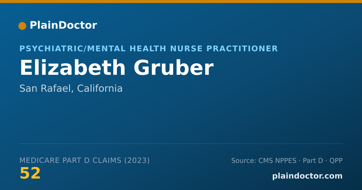 Shareable card for Elizabeth Gruber - Psychiatric/Mental Health Nurse Practitioner, San Rafael, CA