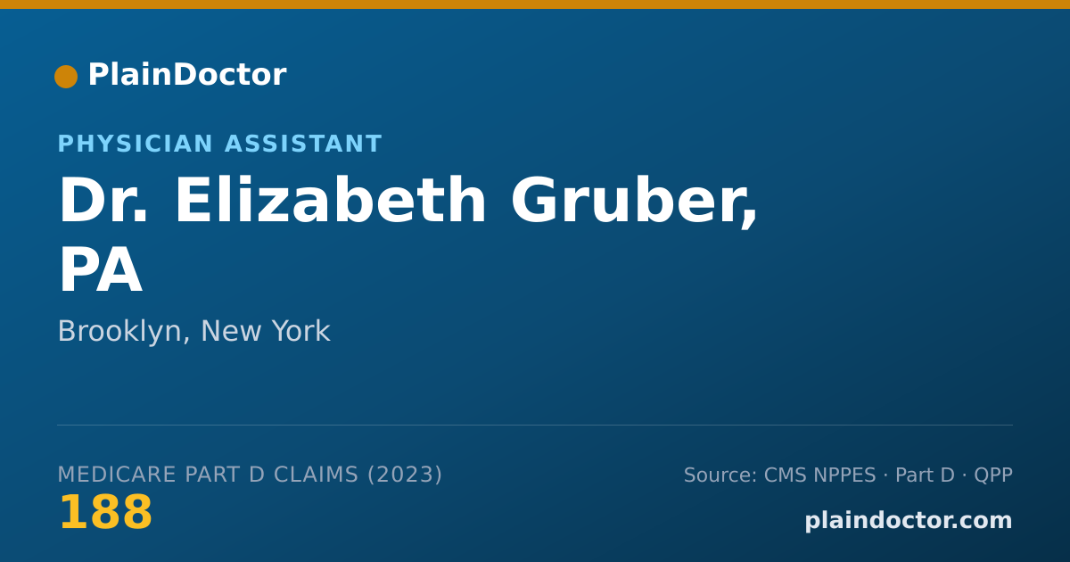 Shareable card for Elizabeth Gruber, PA - Physician Assistant, Brooklyn, NY