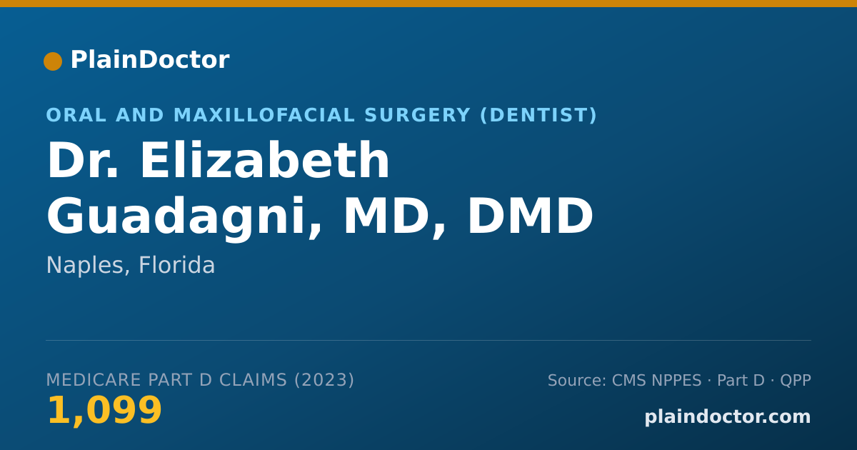 Shareable card for Elizabeth Guadagni, MD, DMD - Oral and Maxillofacial Surgery (Dentist), Naples, FL