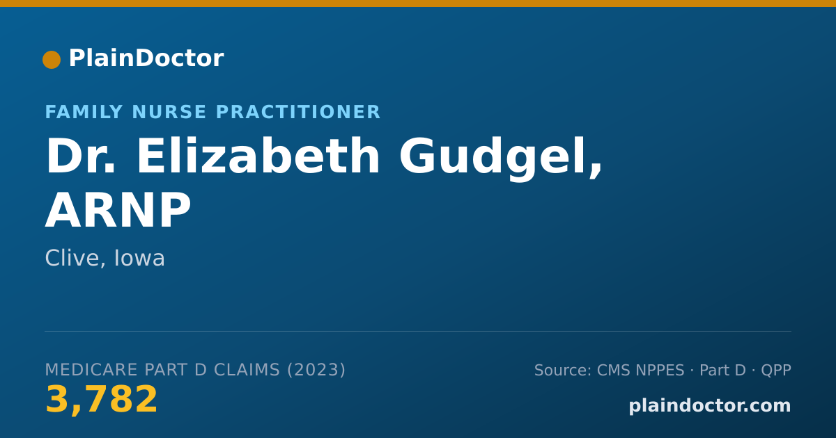 Shareable card for Elizabeth Gudgel, ARNP - Family Nurse Practitioner, Clive, IA