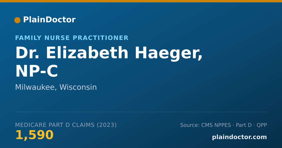 Shareable card for Elizabeth Haeger, NP-C - Family Nurse Practitioner, Milwaukee, WI