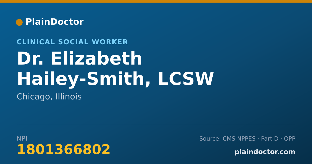 Shareable card for Elizabeth Hailey-Smith, LCSW - Clinical Social Worker, Chicago, IL
