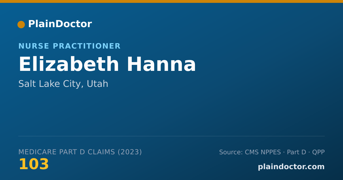 Shareable card for Elizabeth Hanna - Nurse Practitioner, Salt Lake City, UT