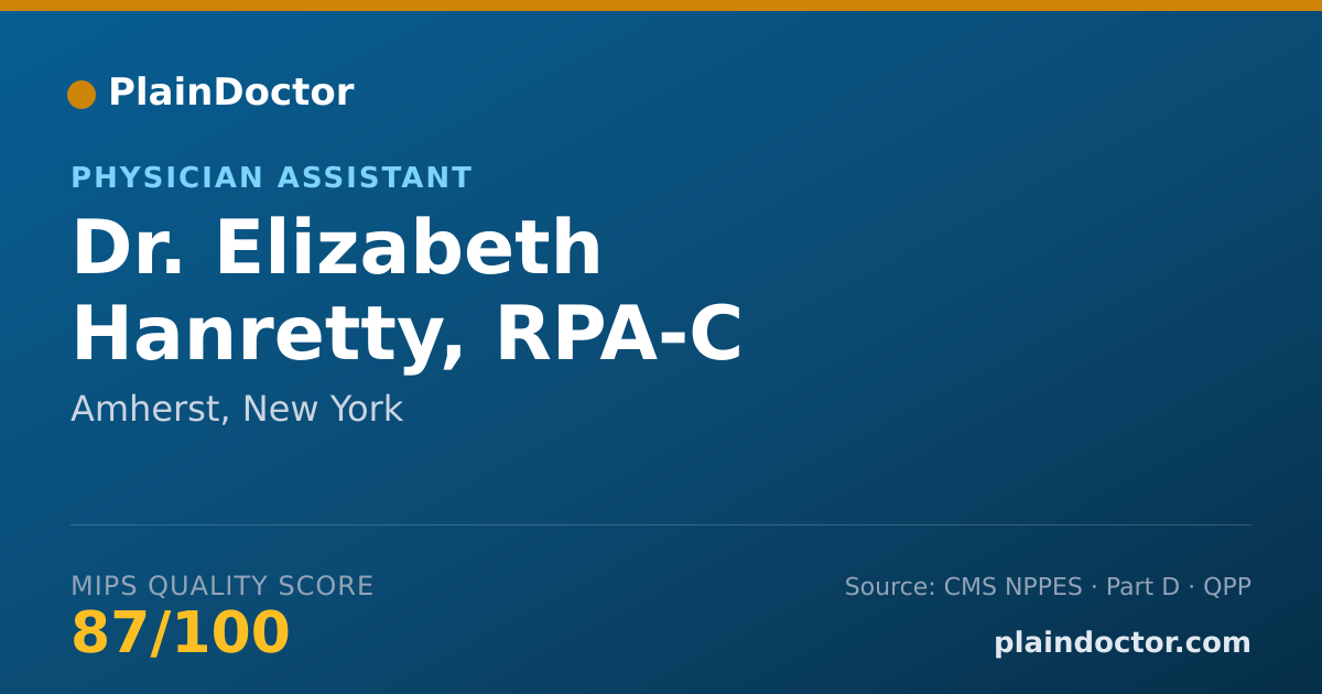 Shareable card for Elizabeth Hanretty, RPA-C - Physician Assistant, Amherst, NY