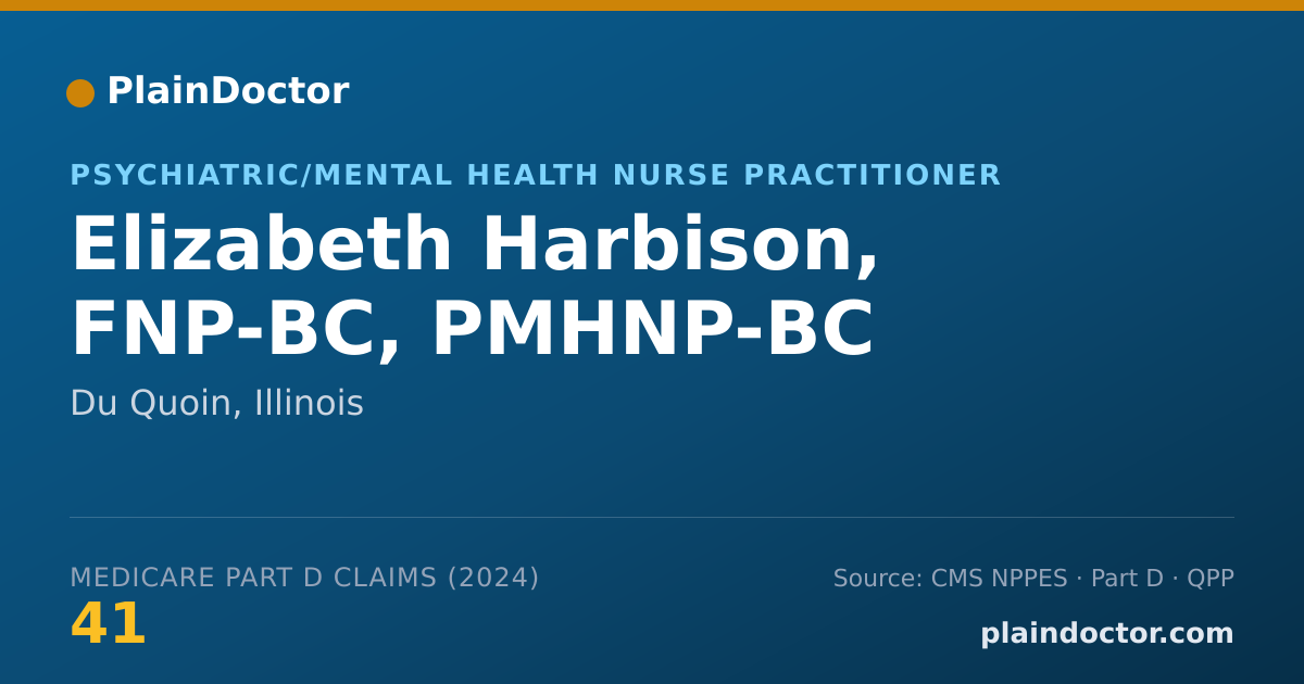 Shareable card for Elizabeth Harbison, FNP-BC, PMHNP-BC - Family Nurse Practitioner, Du Quoin, IL