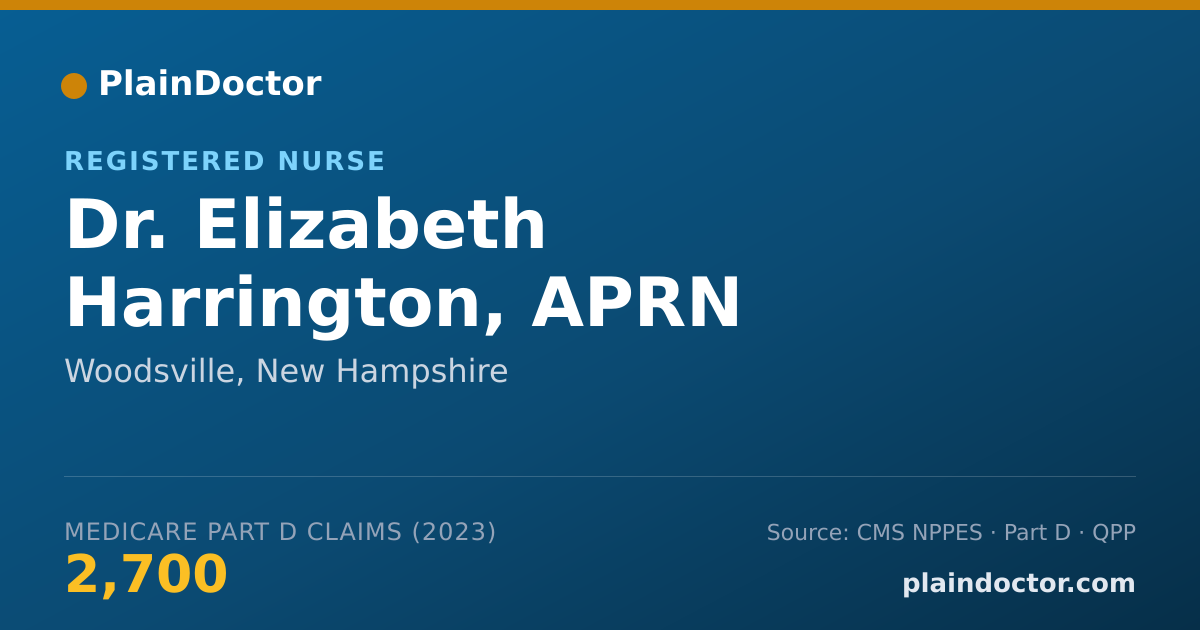 Shareable card for Elizabeth Harrington, APRN - Registered Nurse, Woodsville, NH