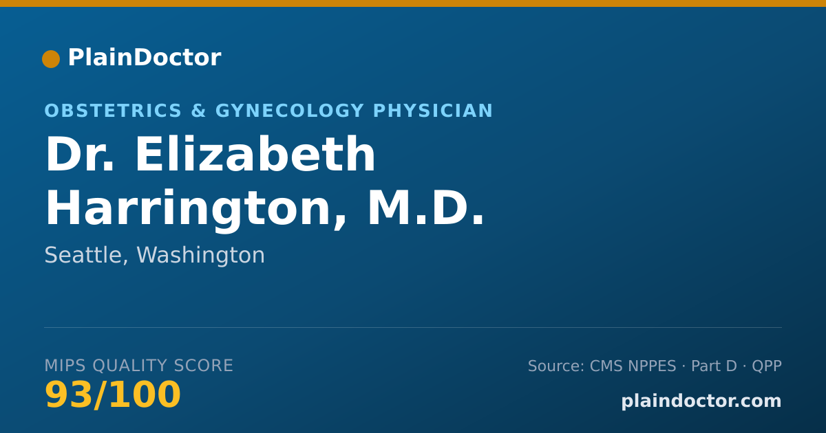 Shareable card for Elizabeth Harrington, M.D. - Obstetrics & Gynecology Physician, Seattle, WA
