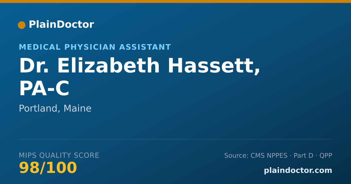 Shareable card for Elizabeth Hassett, PA-C - Medical Physician Assistant, Portland, ME