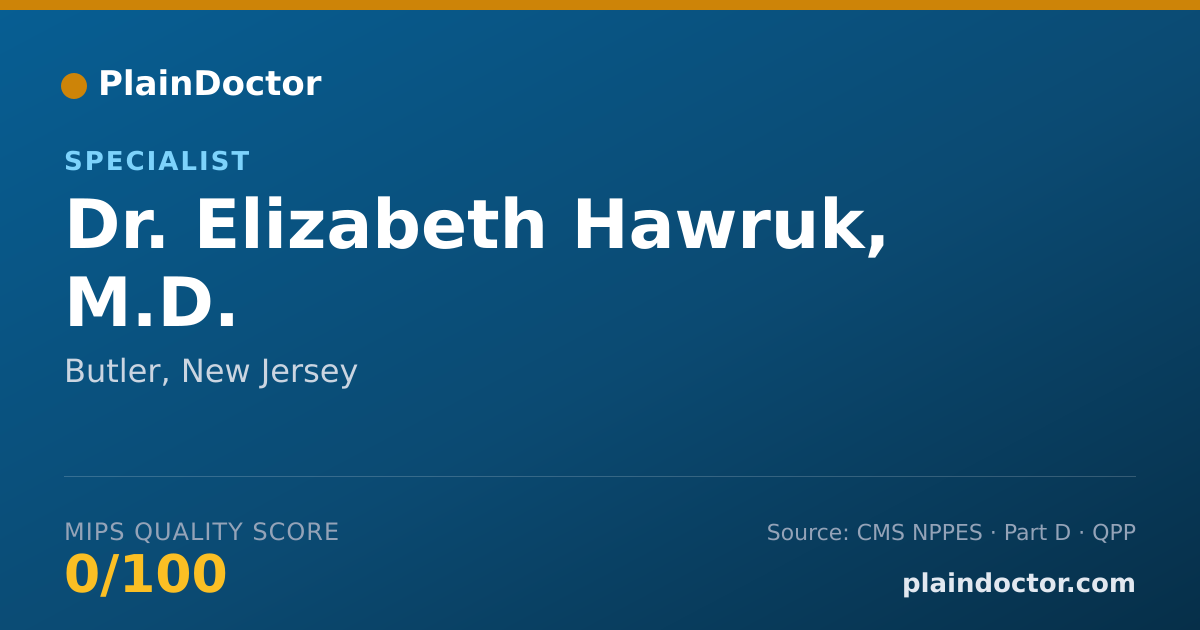 Shareable card for Elizabeth Hawruk, M.D. - Specialist, Butler, NJ
