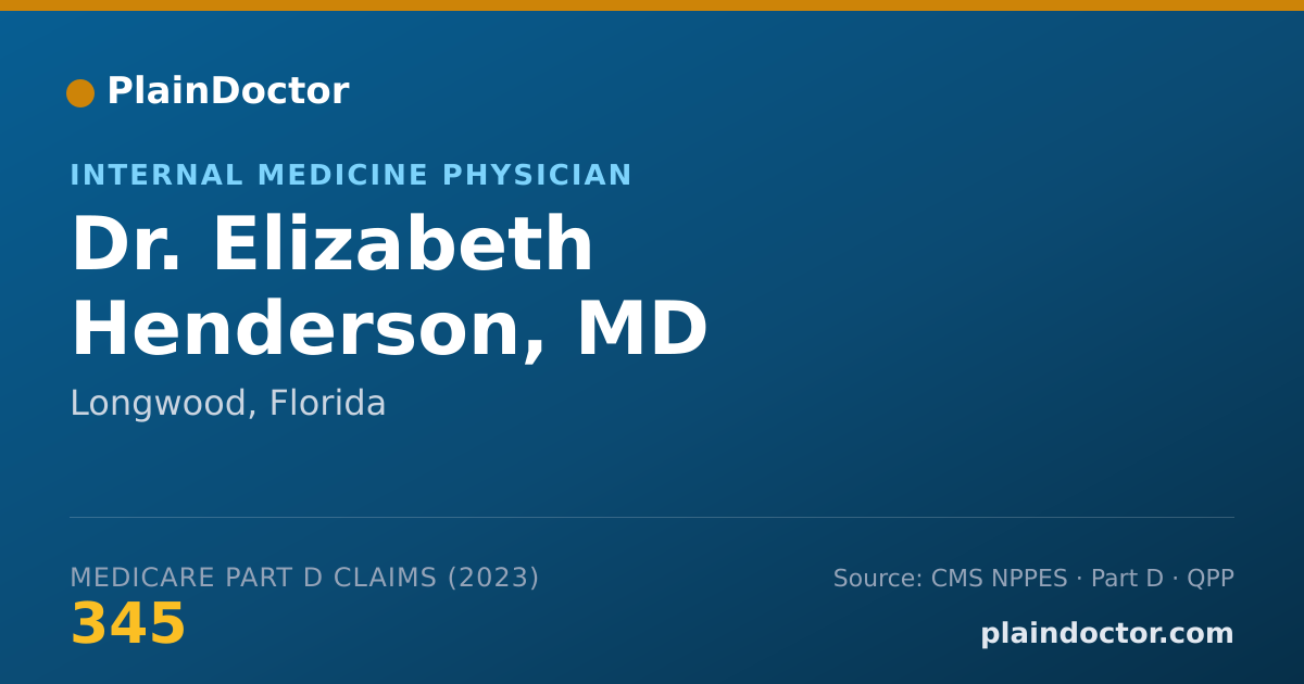 Shareable card for Elizabeth Henderson, MD - Internal Medicine Physician, Longwood, FL