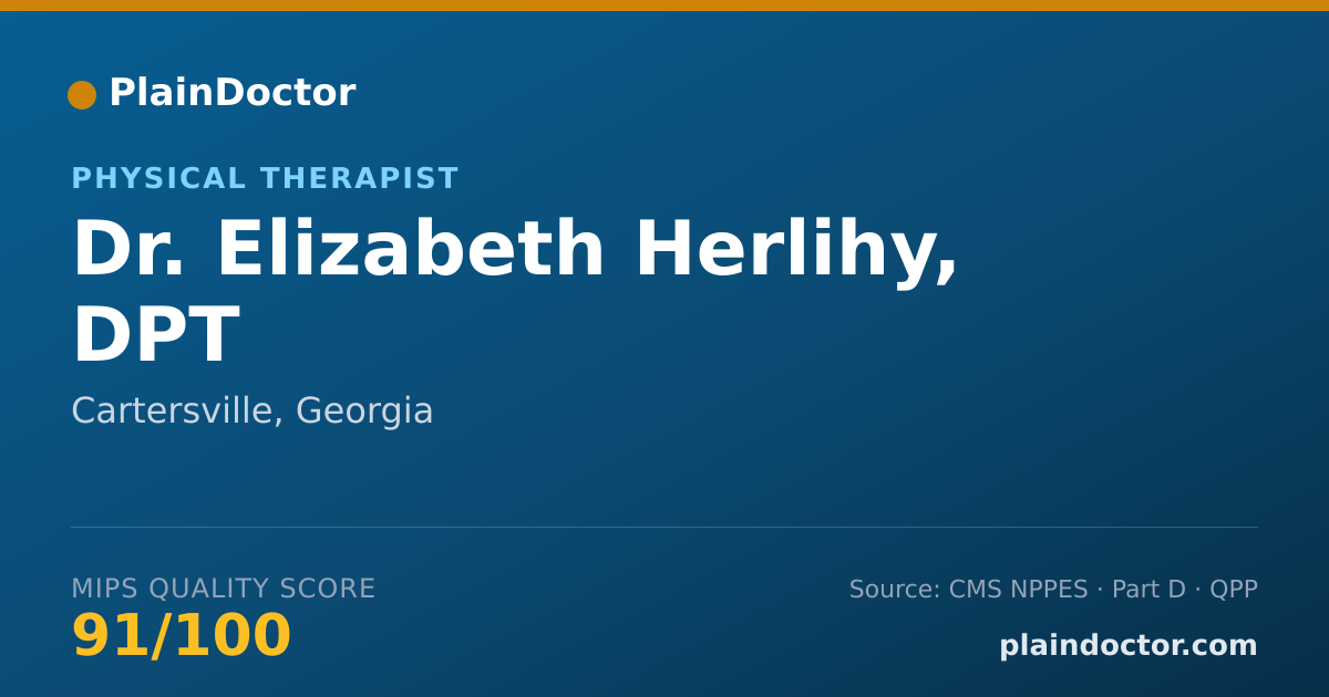 Shareable card for Elizabeth Herlihy, DPT - Physical Therapist, Cartersville, GA