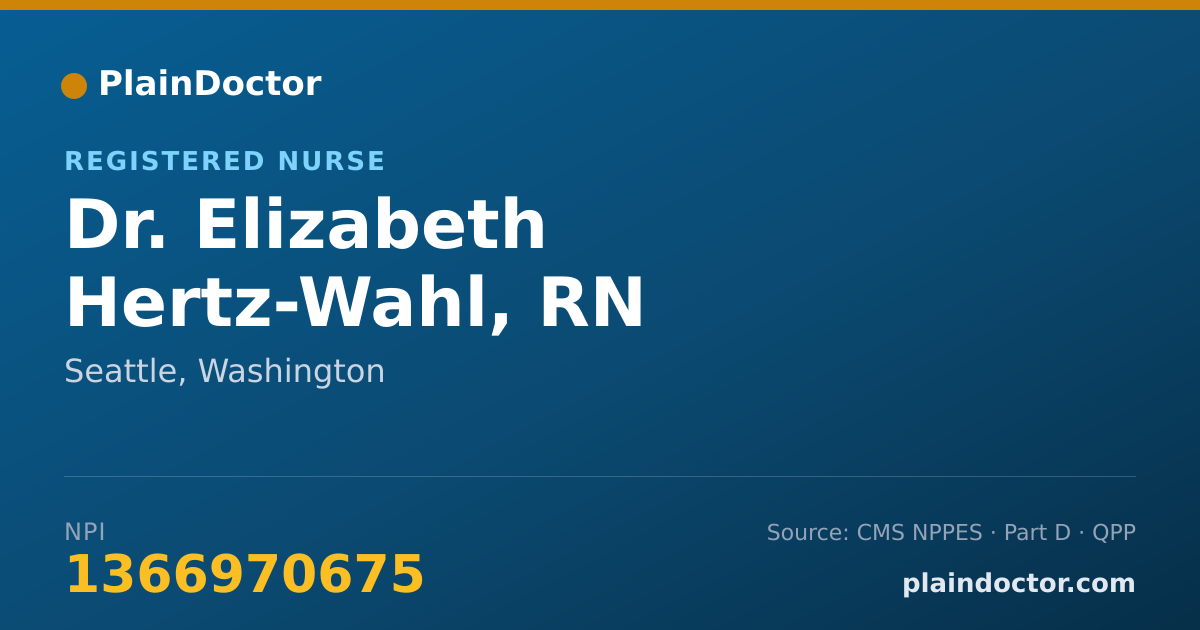 Shareable card for Elizabeth Hertz-Wahl, RN - Registered Nurse, Seattle, WA
