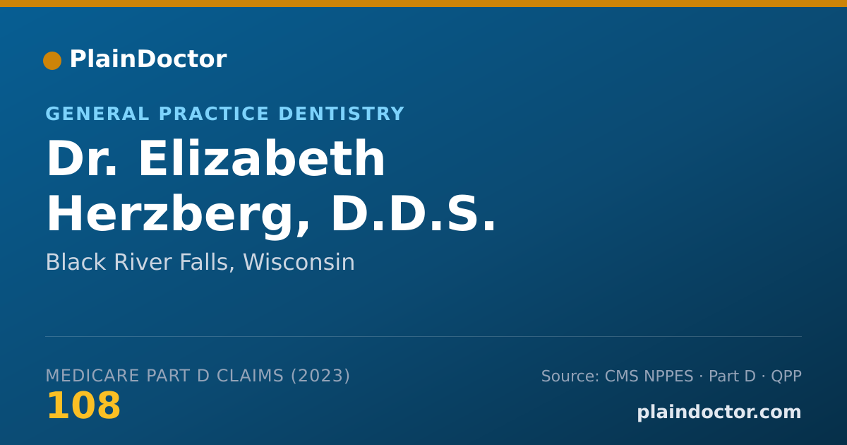 Shareable card for Elizabeth Herzberg, D.D.S. - General Practice Dentistry, Black River Falls, WI