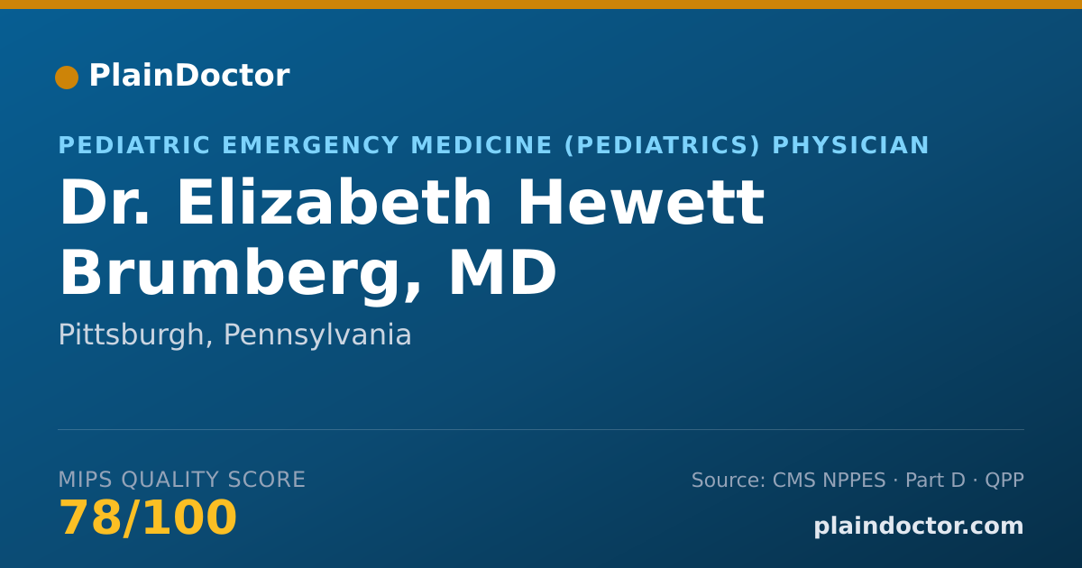 Shareable card for Elizabeth Hewett Brumberg, MD - Pediatric Emergency Medicine (Pediatrics) Physician, Pittsburgh, PA