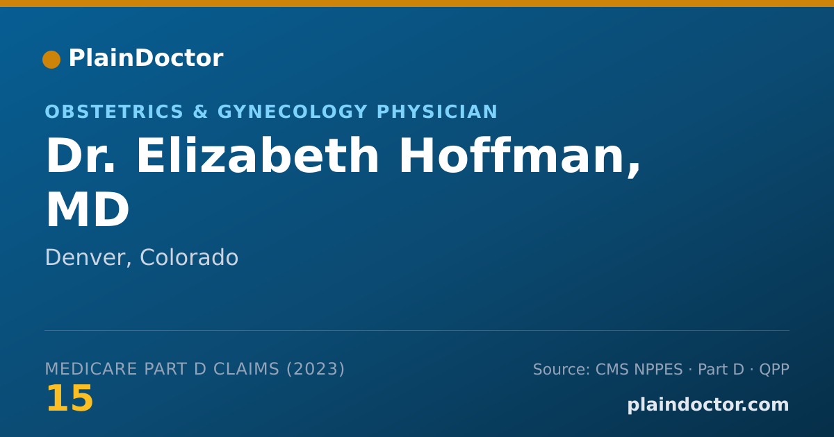 Shareable card for Elizabeth Hoffman, MD - Obstetrics & Gynecology Physician, Denver, CO