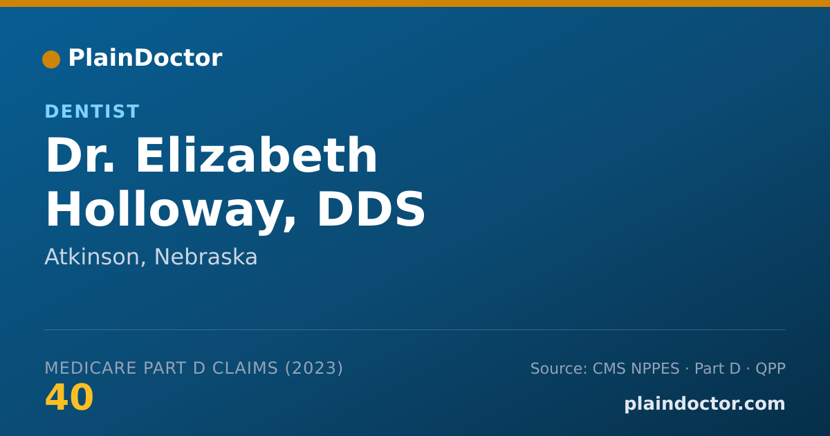Shareable card for Elizabeth Holloway, DDS - Dentist, Atkinson, NE