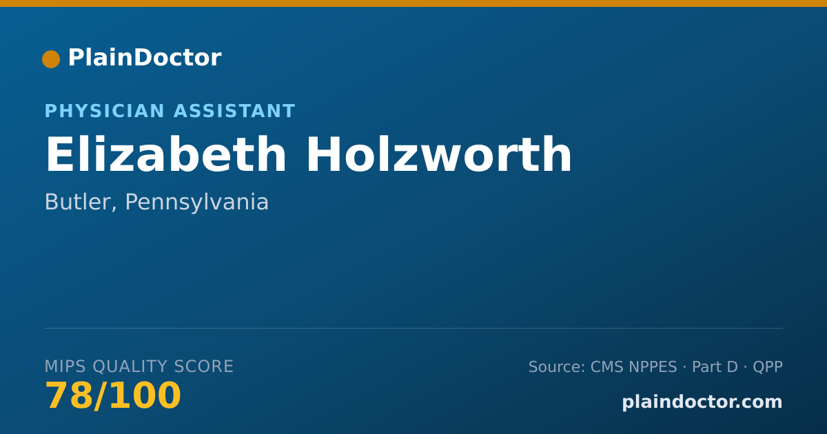 Shareable card for Elizabeth Holzworth - Physician Assistant, Butler, PA