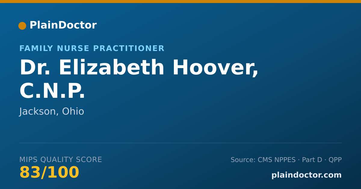 Shareable card for Elizabeth Hoover, C.N.P. - Family Nurse Practitioner, Jackson, OH
