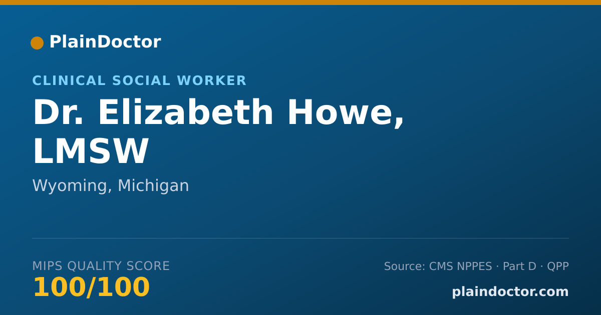 Shareable card for Elizabeth Howe, LMSW - Clinical Social Worker, Wyoming, MI