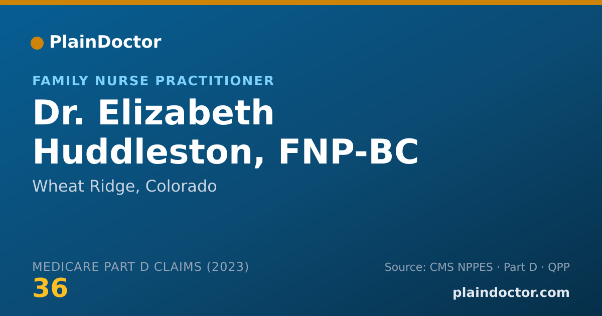 Shareable card for Elizabeth Huddleston, FNP-BC - Family Nurse Practitioner, Wheat Ridge, CO