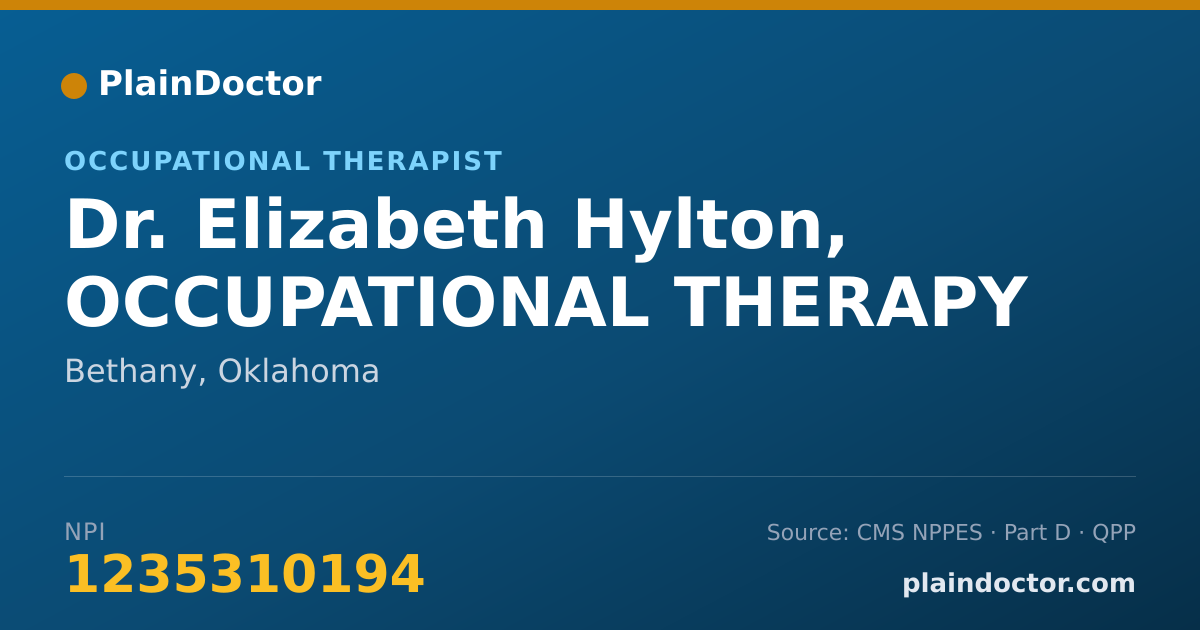 Shareable card for Elizabeth Hylton, OCCUPATIONAL THERAPY - Occupational Therapist, Bethany, OK
