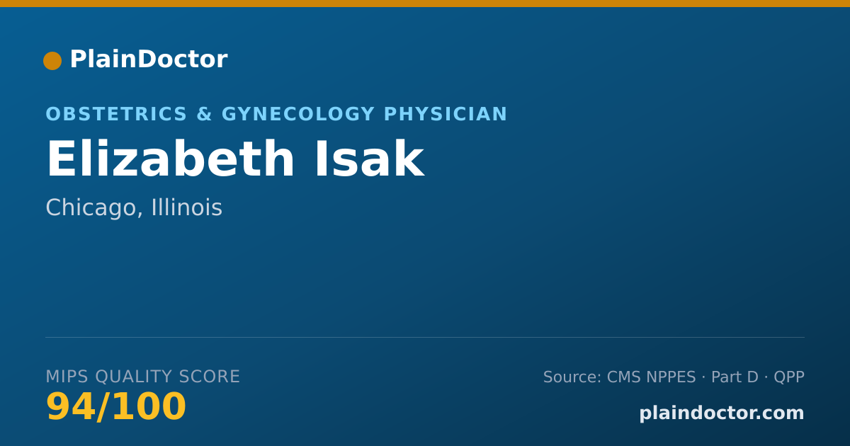 Shareable card for Elizabeth Isak - Obstetrics & Gynecology Physician, Chicago, IL