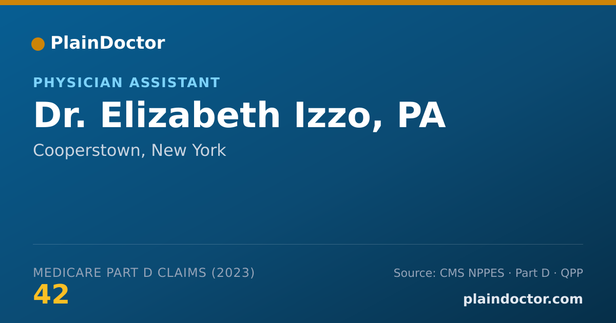 Shareable card for Elizabeth Izzo, PA - Physician Assistant, Cooperstown, NY