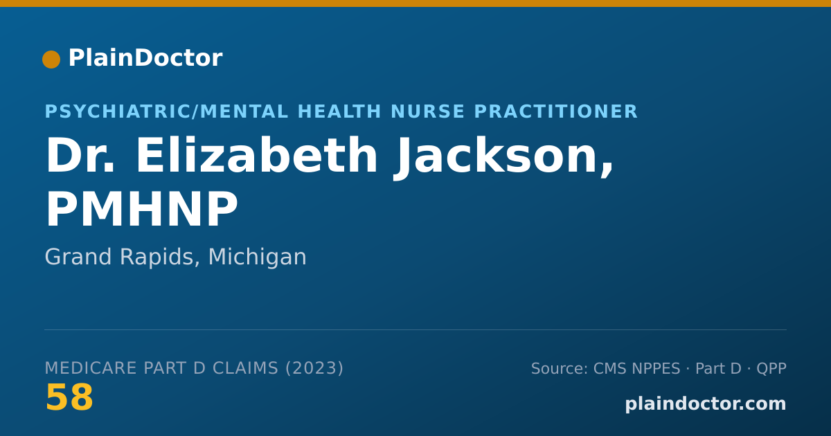 Shareable card for Elizabeth Jackson, PMHNP - Psychiatric/Mental Health Nurse Practitioner, Grand Rapids, MI