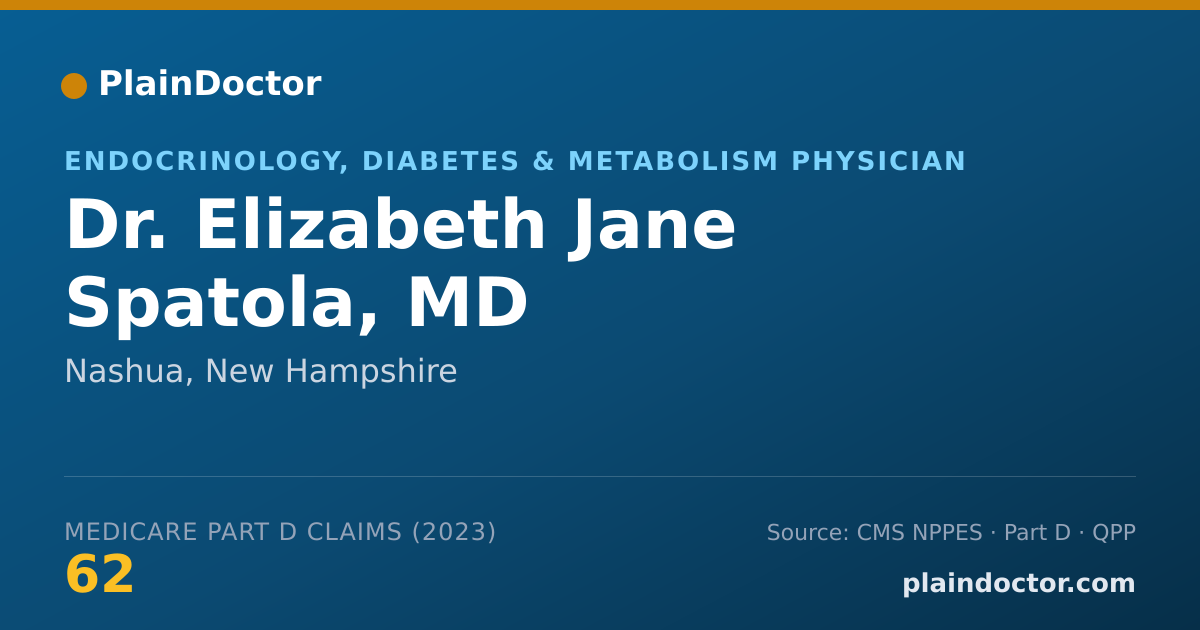 Shareable card for Elizabeth Jane Spatola, MD - Endocrinology, Diabetes & Metabolism Physician, Nashua, NH