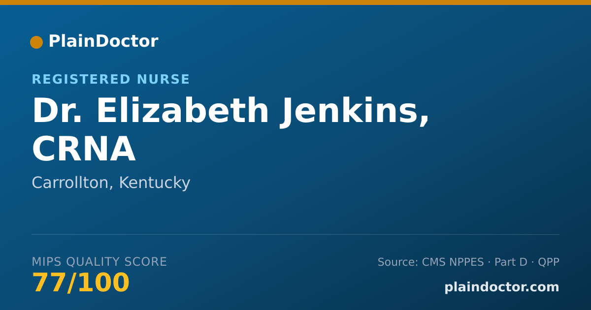 Shareable card for Elizabeth Jenkins, CRNA - Registered Nurse, Carrollton, KY