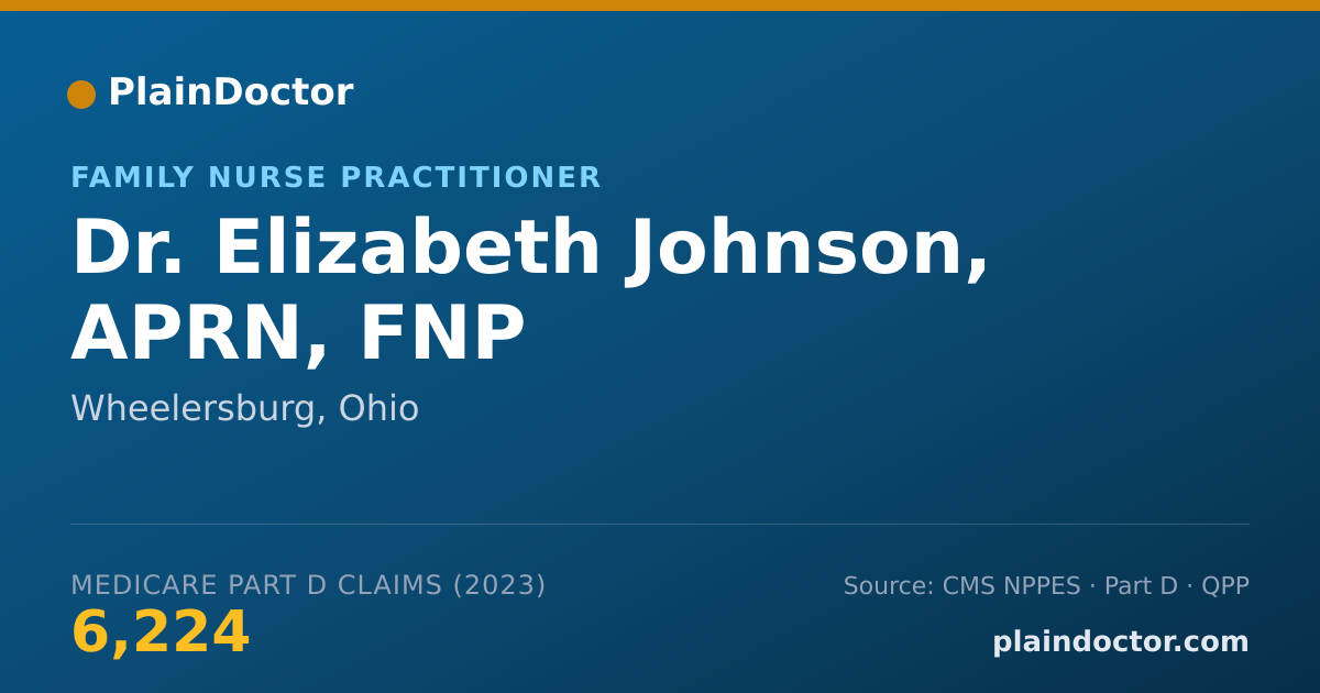 Shareable card for Elizabeth Johnson, APRN, FNP - Family Nurse Practitioner, Wheelersburg, OH