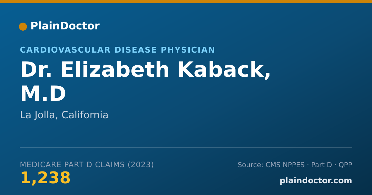 Shareable card for Elizabeth Kaback, M.D - Cardiovascular Disease Physician, La Jolla, CA