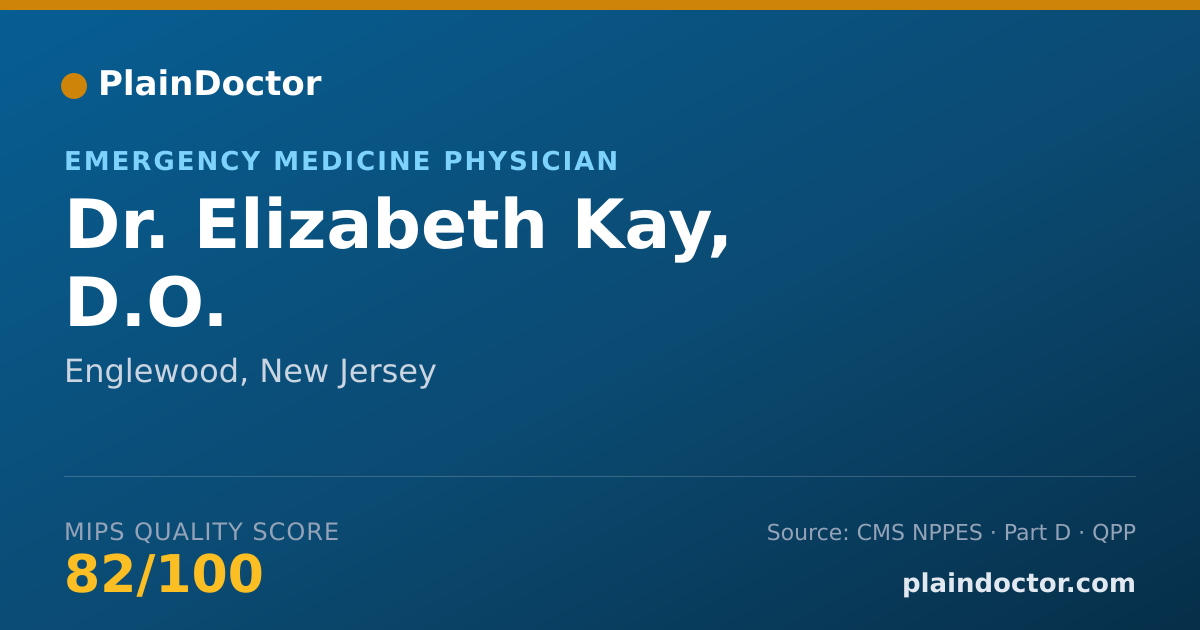 Shareable card for Elizabeth Kay, D.O. - Emergency Medicine Physician, Englewood, NJ