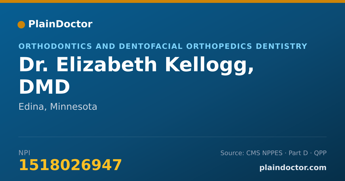 Shareable card for Elizabeth Kellogg, DMD - Orthodontics and Dentofacial Orthopedics Dentistry, Edina, MN