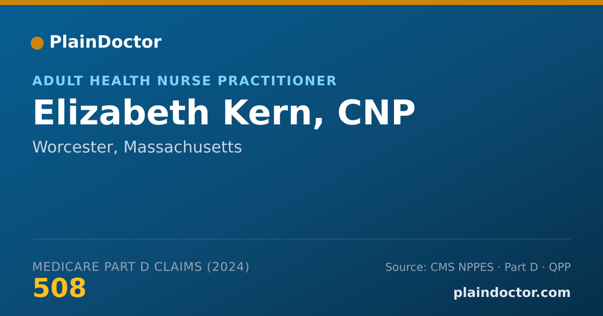 Shareable card for Elizabeth Kern, CNP - Adult Health Nurse Practitioner, Worcester, MA