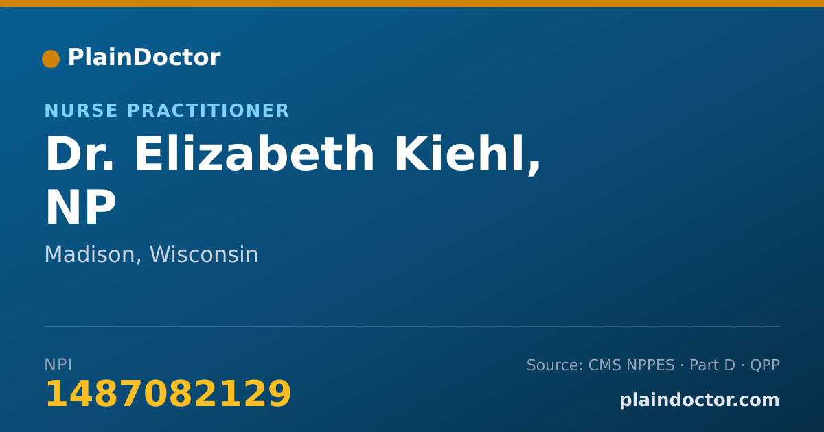 Shareable card for Elizabeth Kiehl, NP - Nurse Practitioner, Madison, WI