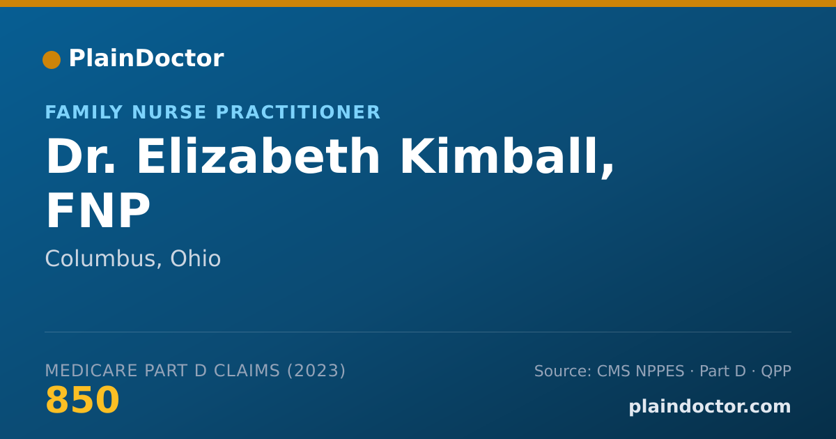 Shareable card for Elizabeth Kimball, FNP - Family Nurse Practitioner, Columbus, OH
