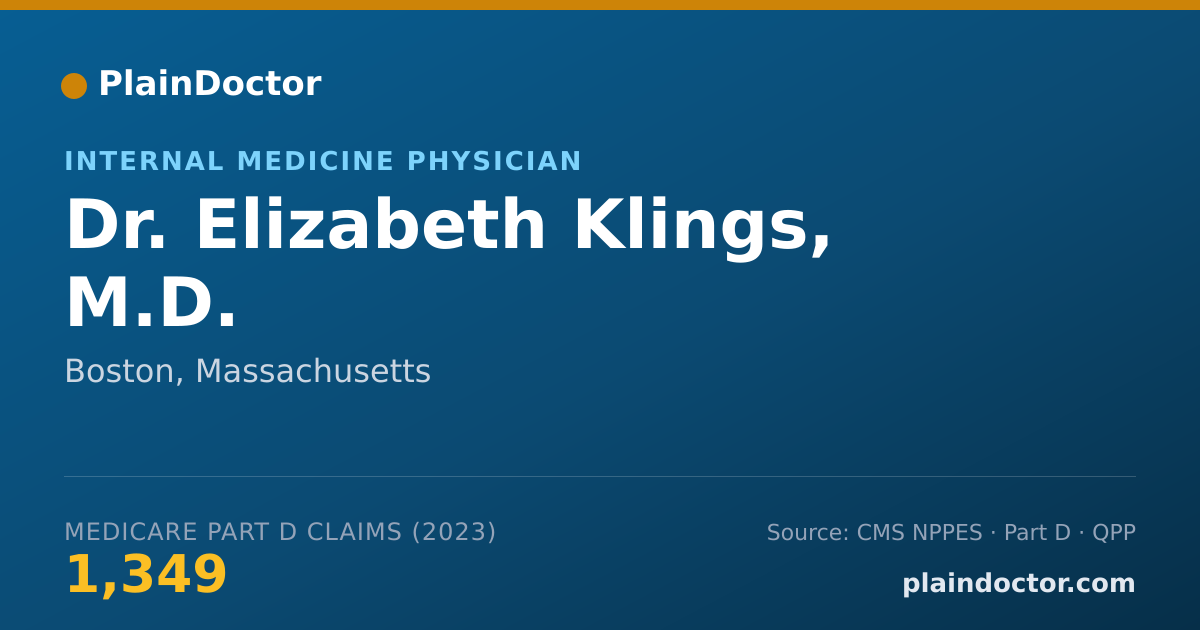 Shareable card for Elizabeth Klings, M.D. - Internal Medicine Physician, Boston, MA