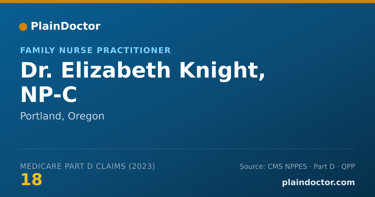 Shareable card for Elizabeth Knight, NP-C - Family Nurse Practitioner, Portland, OR
