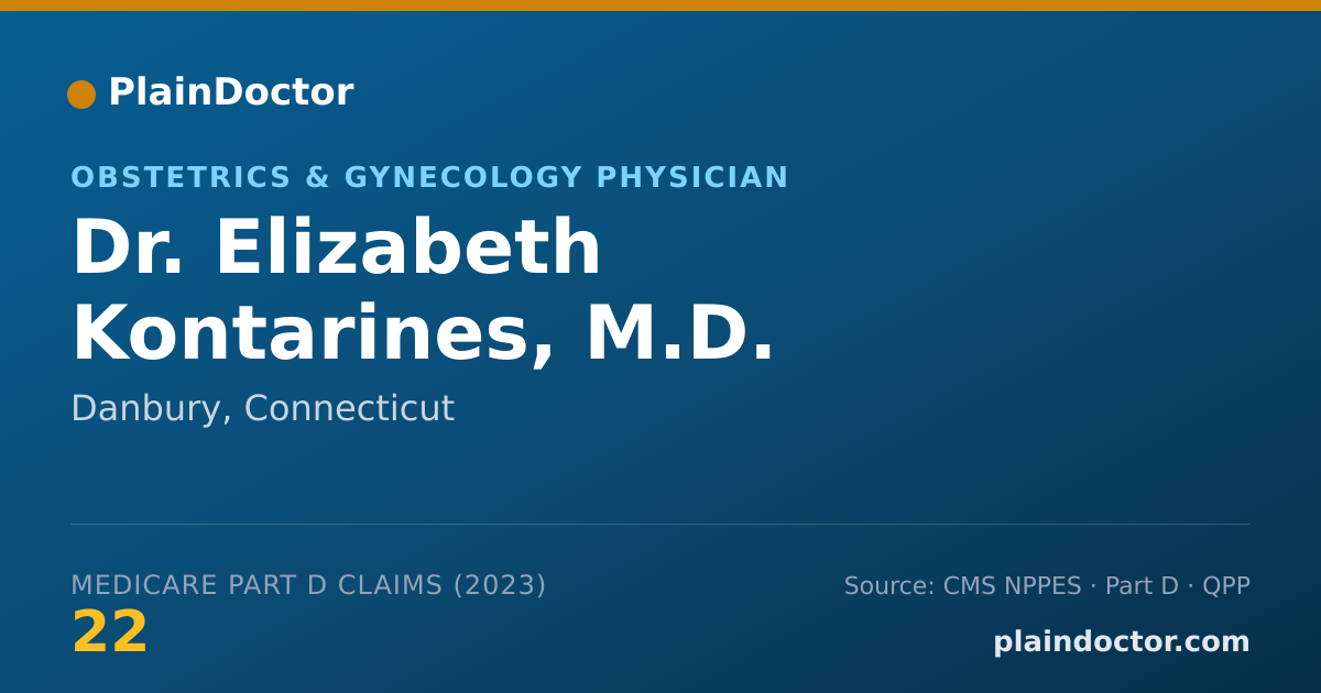 Shareable card for Elizabeth Kontarines, M.D. - Obstetrics & Gynecology Physician, Danbury, CT