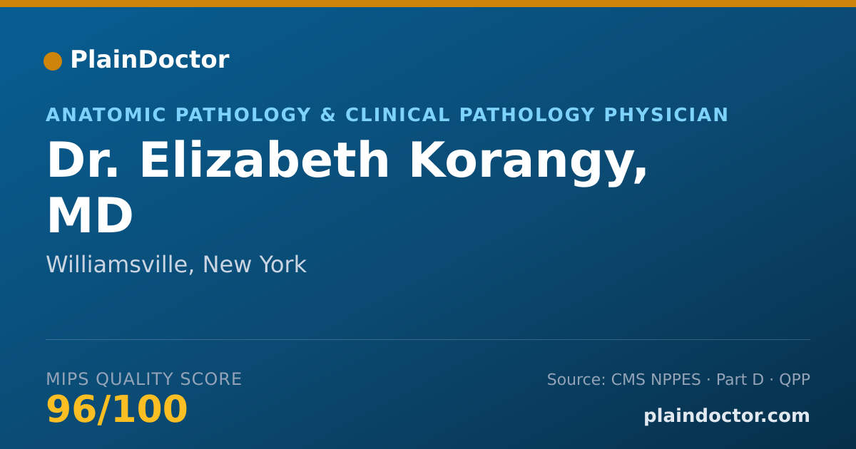 Shareable card for Elizabeth Korangy, MD - Anatomic Pathology & Clinical Pathology Physician, Williamsville, NY