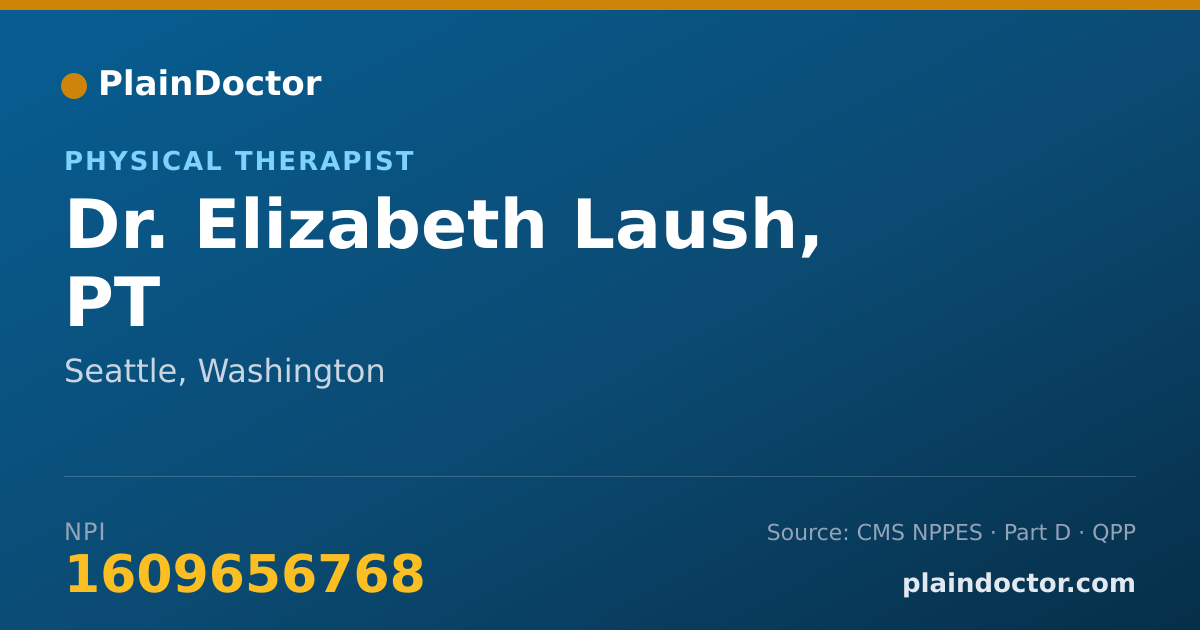 Shareable card for Elizabeth Laush, PT - Physical Therapist, Seattle, WA