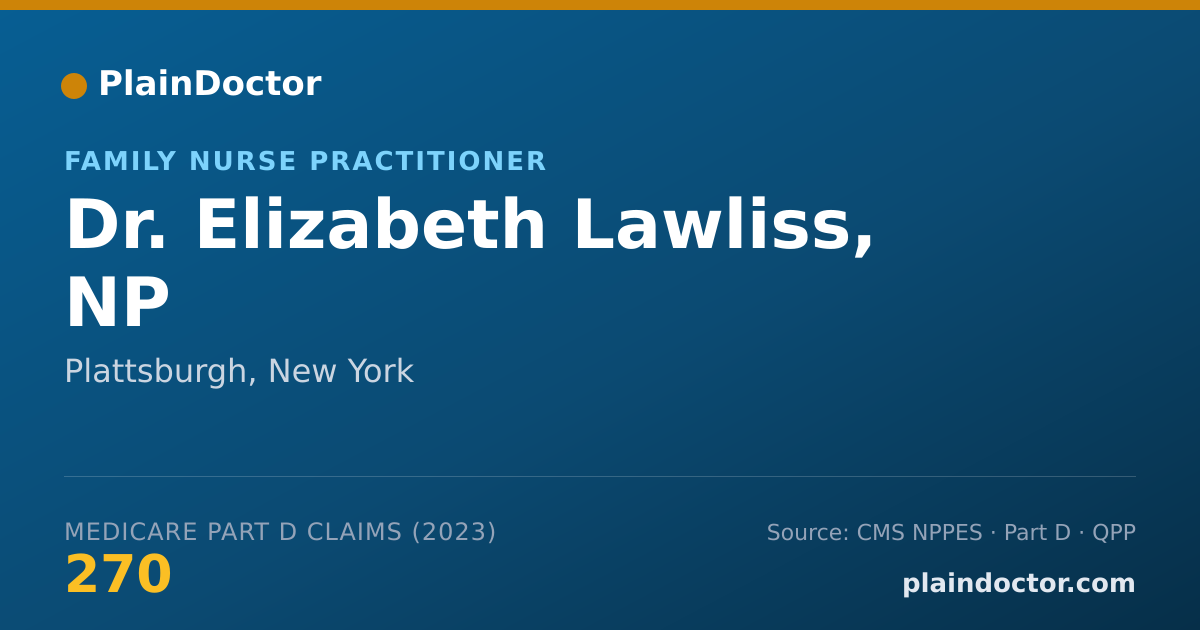 Shareable card for Elizabeth Lawliss, NP - Family Nurse Practitioner, Plattsburgh, NY