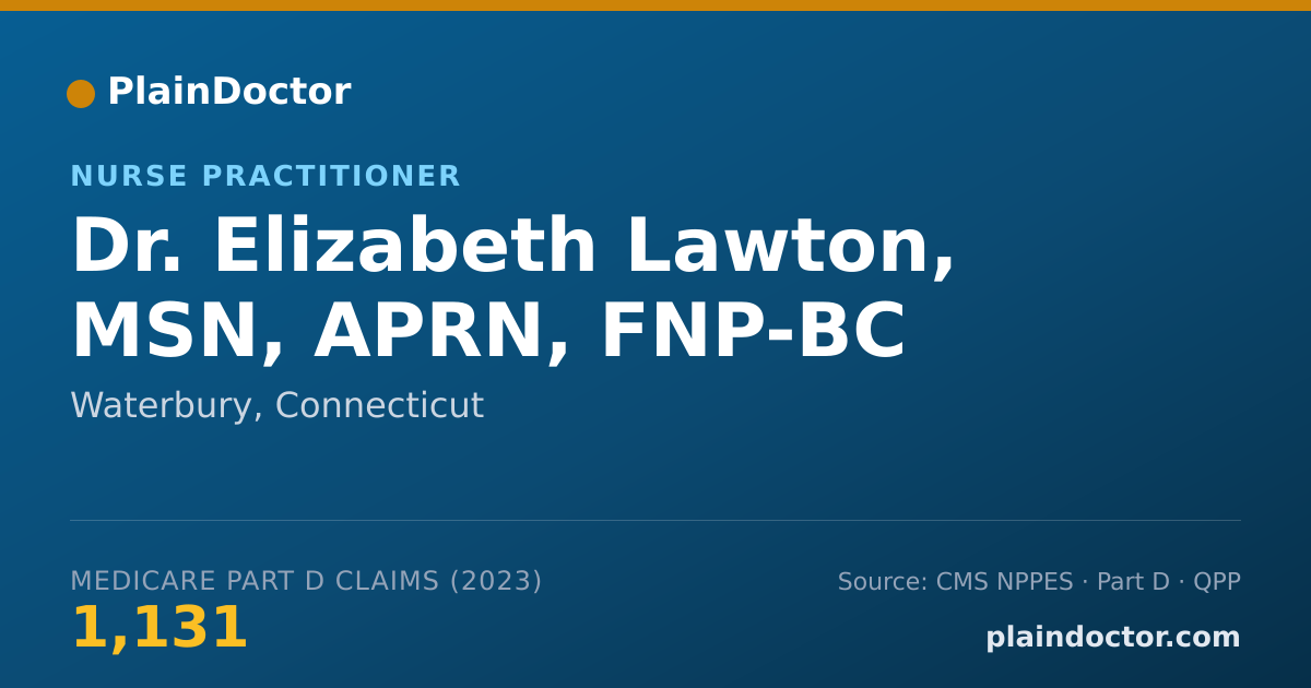 Shareable card for Elizabeth Lawton, MSN, APRN, FNP-BC - Nurse Practitioner, Waterbury, CT