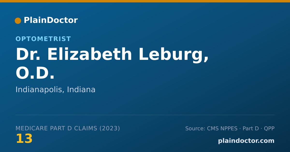 Shareable card for Elizabeth Leburg, O.D. - Optometrist, Indianapolis, IN
