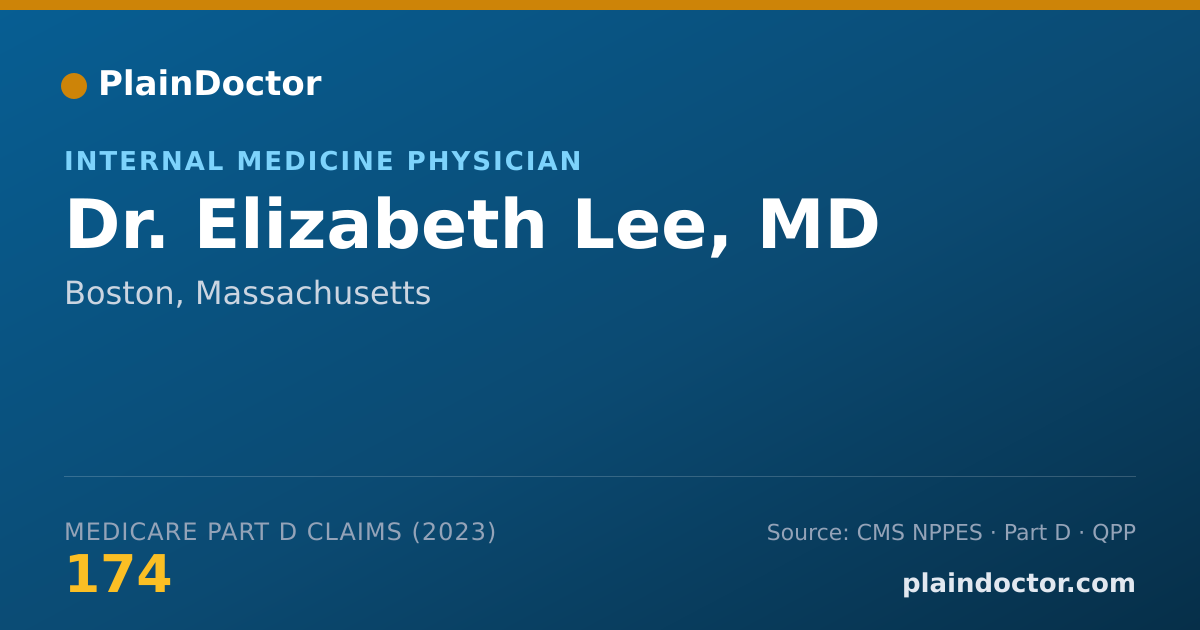 Shareable card for Elizabeth Lee, MD - Internal Medicine Physician, Boston, MA