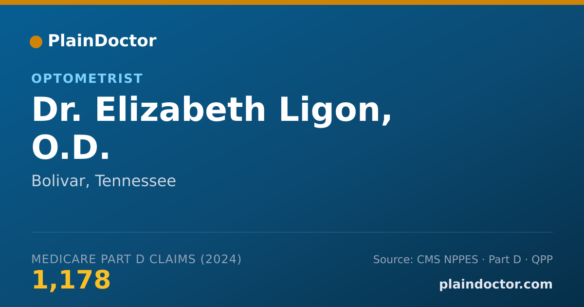 Shareable card for Elizabeth Ligon, O.D. - Optometrist, Bolivar, TN