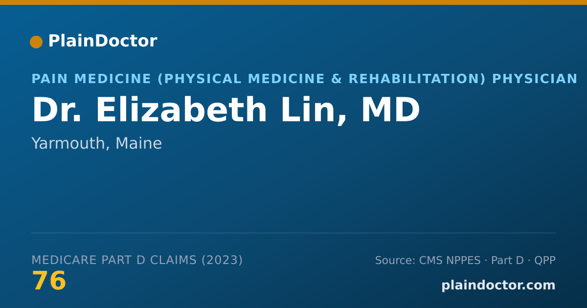 Shareable card for Elizabeth Lin, MD - Pain Medicine (Physical Medicine & Rehabilitation) Physician, Yarmouth, ME