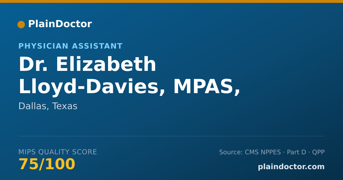 Shareable card for Elizabeth Lloyd-Davies, MPAS, PA-C - Physician Assistant, Dallas, TX