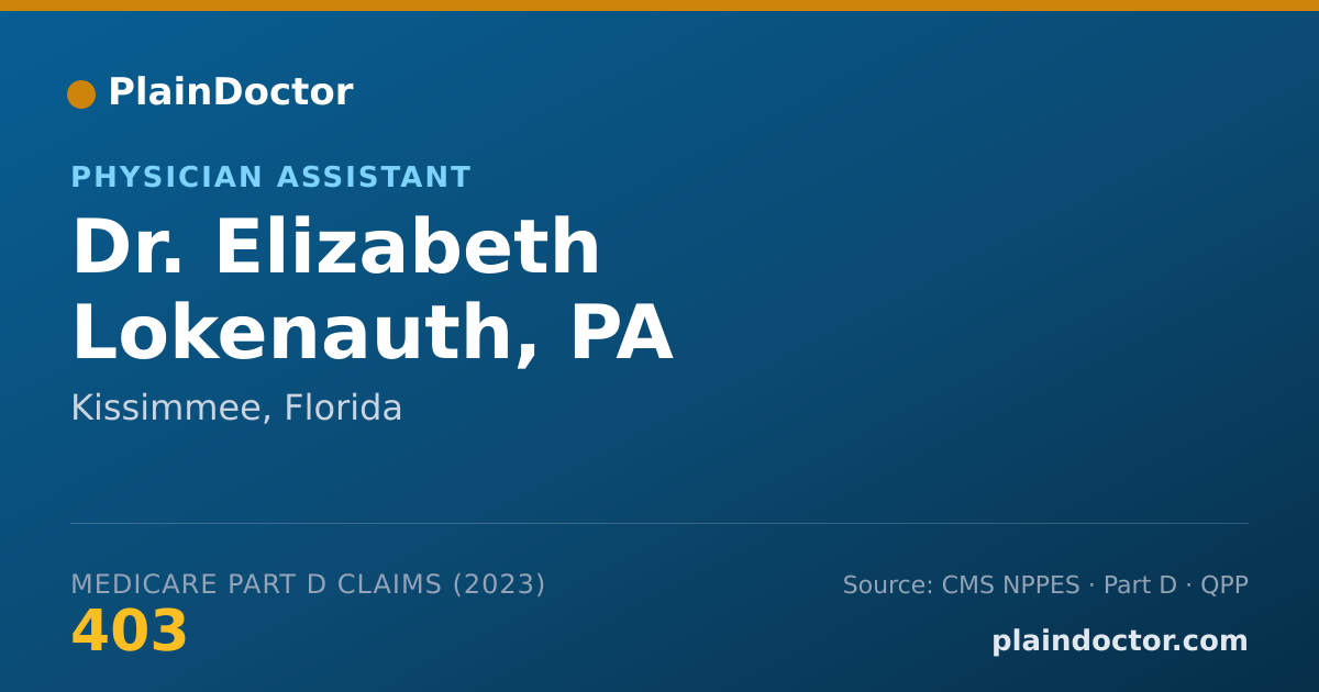 Shareable card for Elizabeth Lokenauth, PA - Physician Assistant, Kissimmee, FL